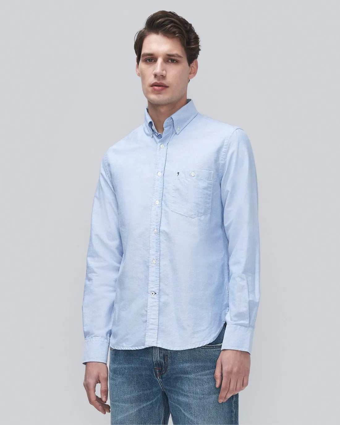 Oxford Shirt in Light Blue sold by 7 For All Mankind