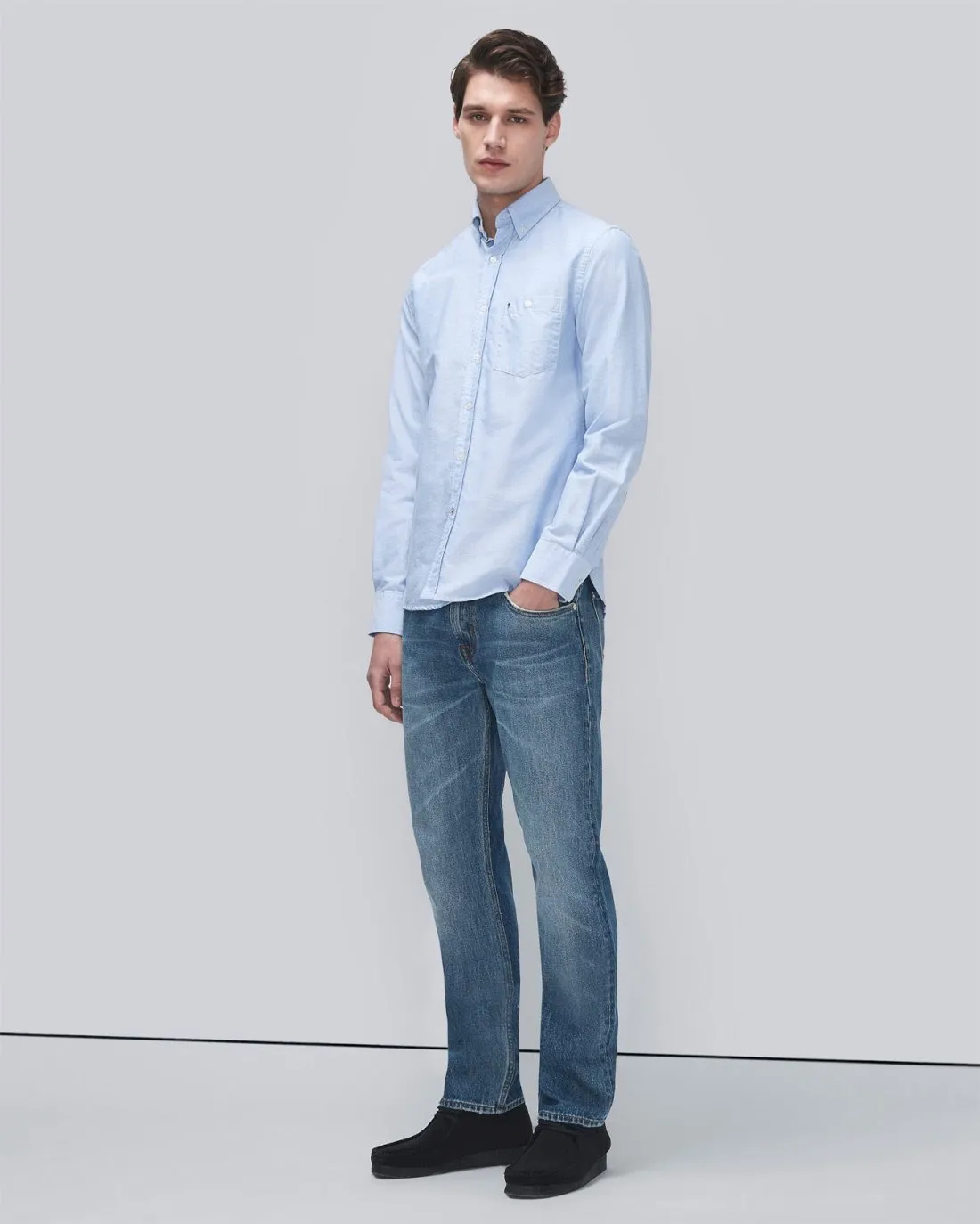 Oxford Shirt in Light Blue sold by 7 For All Mankind product image thumbnail 2
