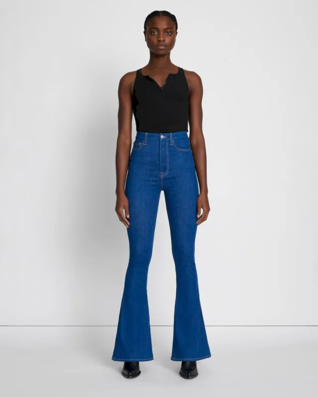 No Filter Ultra High Rise Skinny Flare in Aquamarine sold by 7 For All Mankind