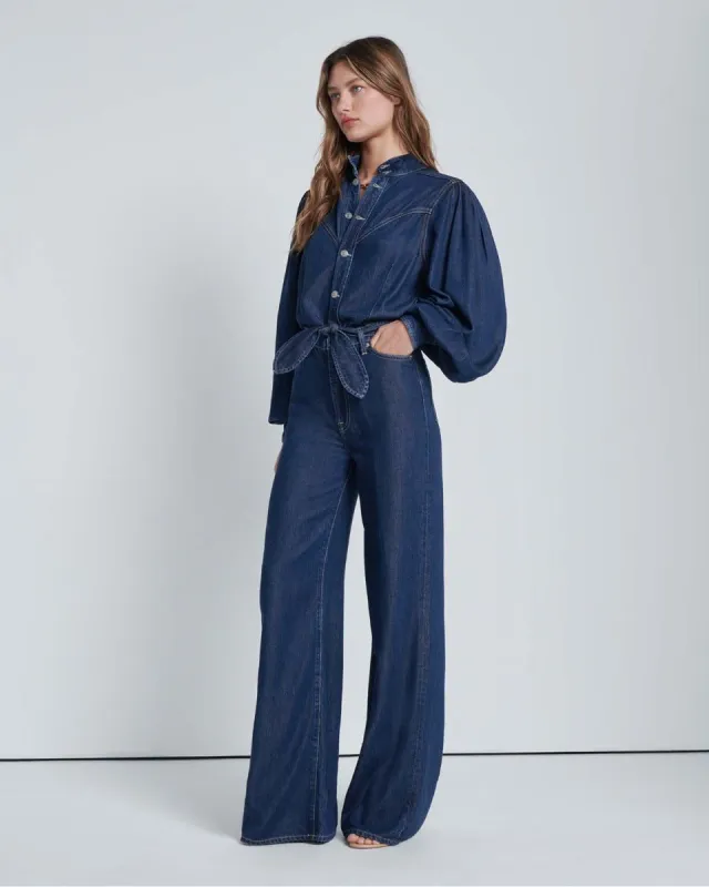 Denim Lustre Jo Jumpsuit in Curious sold by 7 For All Mankind