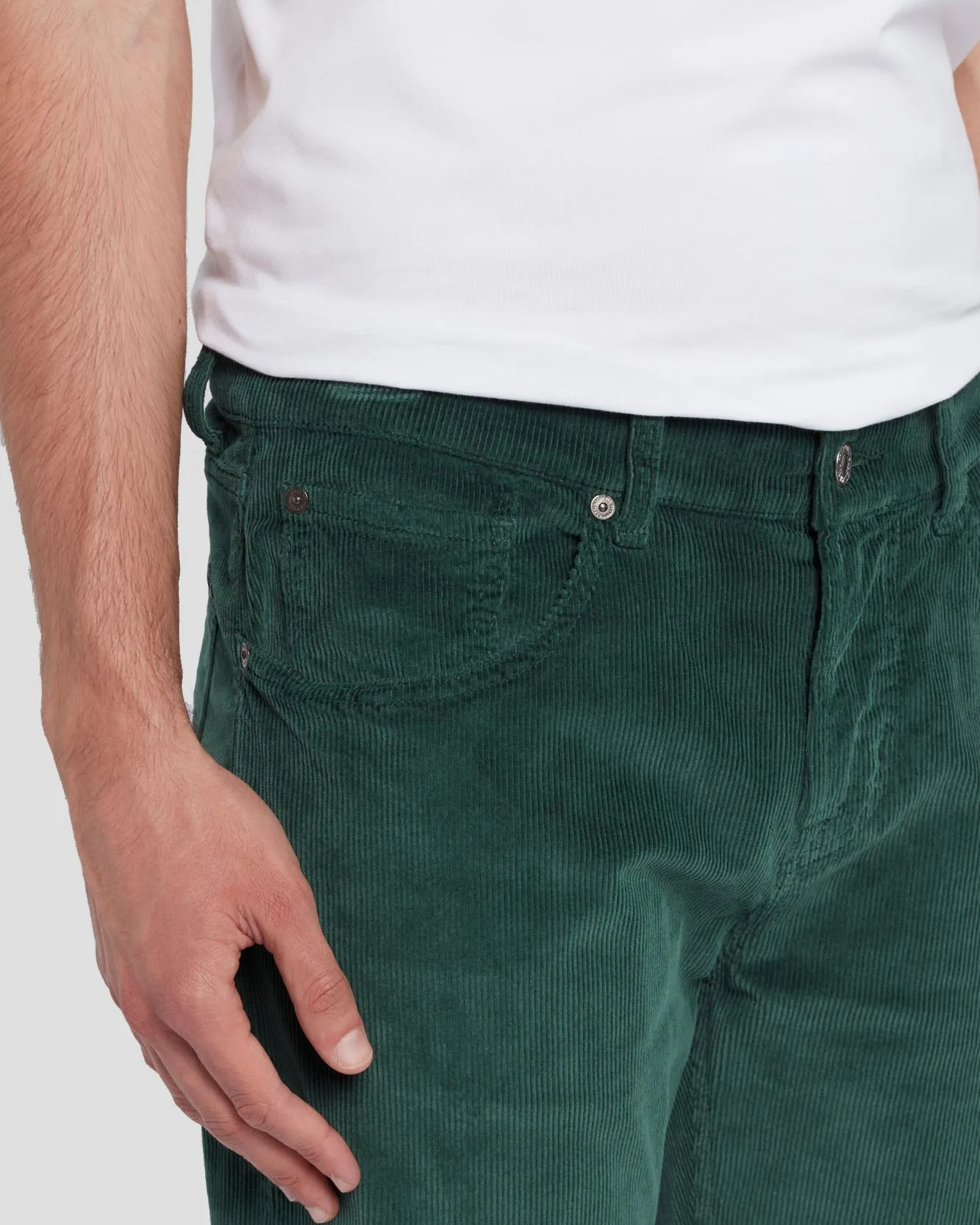 Corduroy Slimmy Tapered in Hunter Green sold by 7 For All Mankind product image thumbnail 3