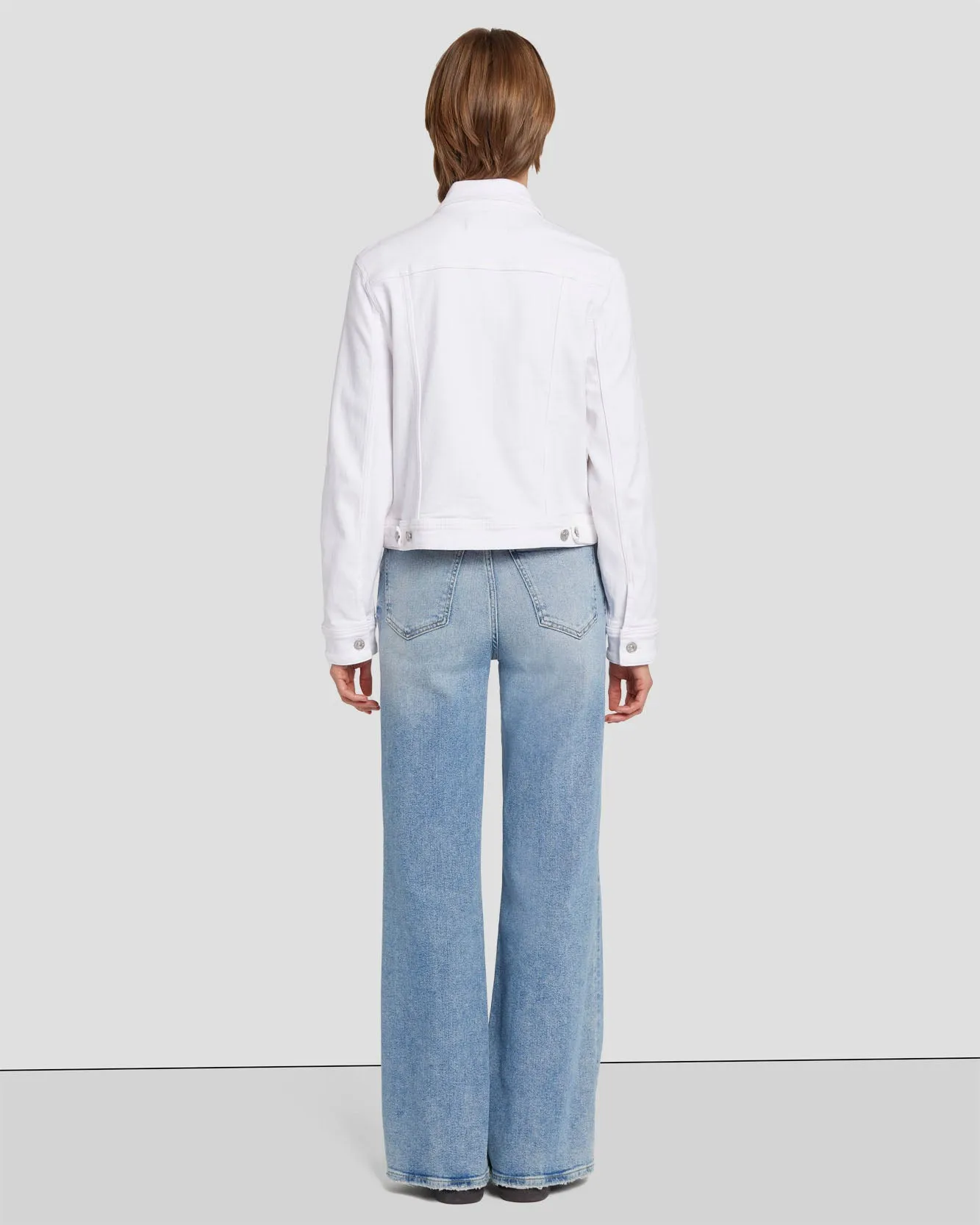 Luxe Vintage Classic Trucker Jacket in Soleil sold by 7 For All Mankind product image thumbnail 5