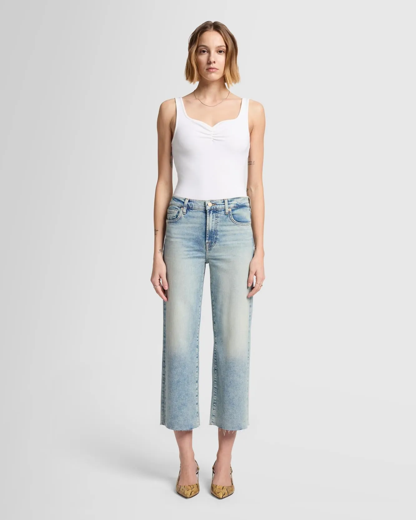 Luxe Vintage Cropped Alexa in Desert Sky sold by 7 For All Mankind