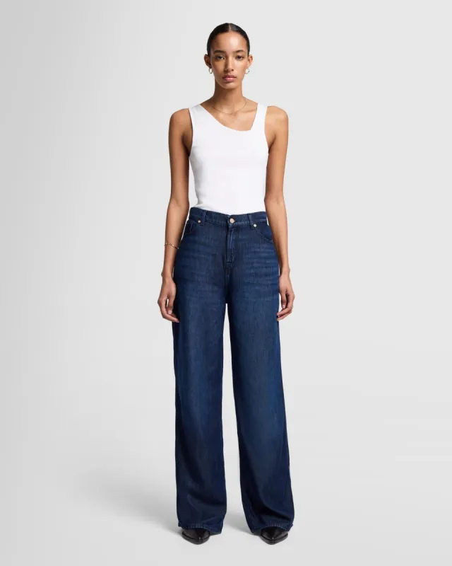 Denim Lustre Scout Oversized Straight in Stormy sold by 7 For All Mankind