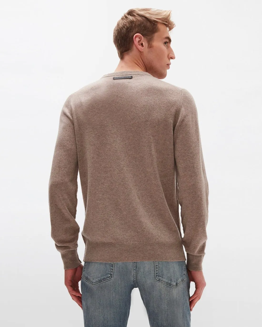 Cashmere Crew in Taupe sold by 7 For All Mankind product image thumbnail 4
