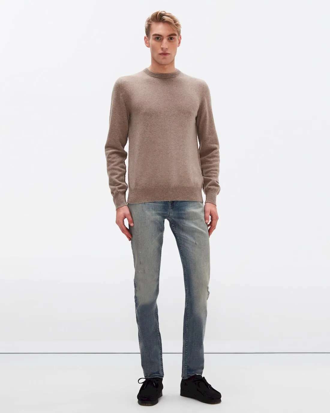 Cashmere Crew in Taupe sold by 7 For All Mankind product image thumbnail 3