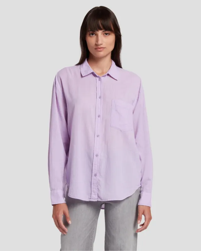 Classic Button Up Shirt in Lavender sold by 7 For All Mankind