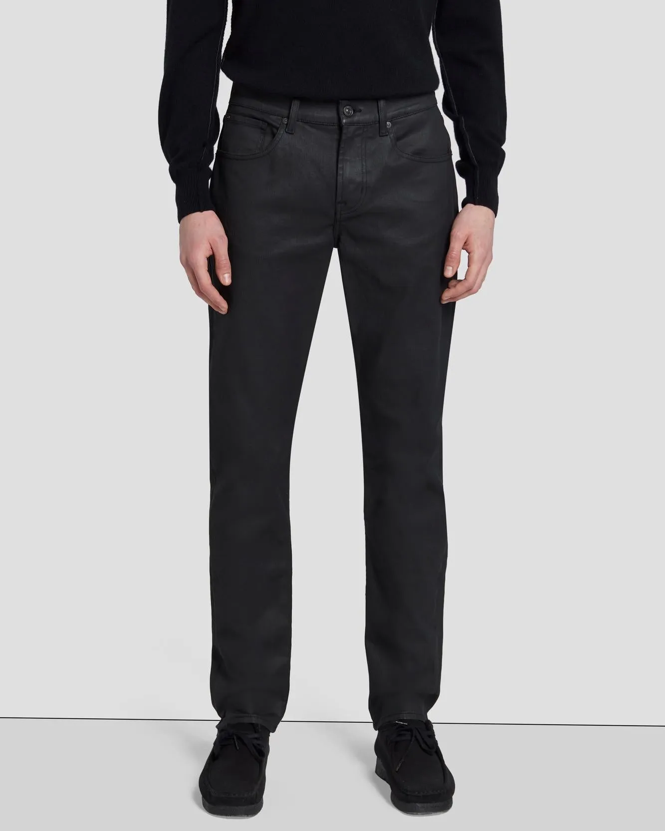 Slimmy Tapered in Coated Black sold by 7 For All Mankind product image thumbnail 2