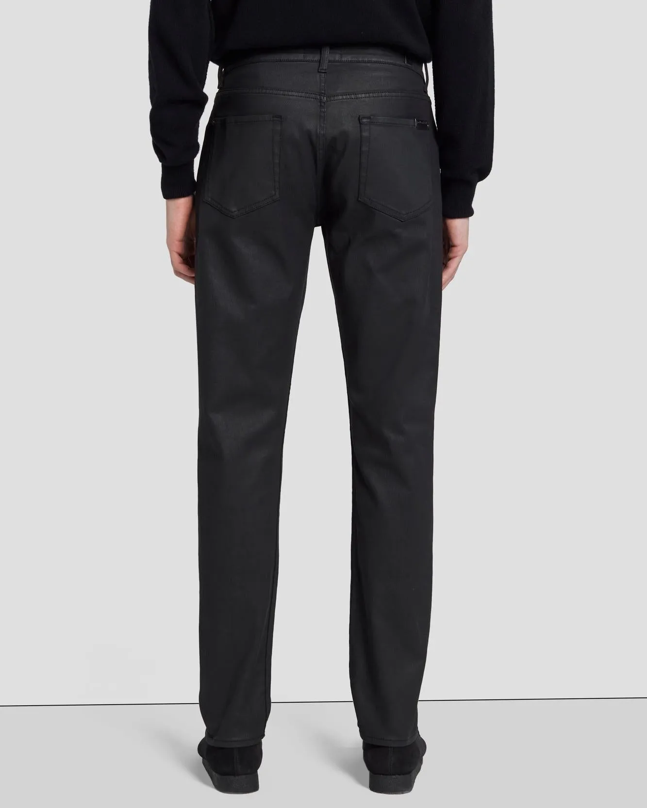 Slimmy Tapered in Coated Black sold by 7 For All Mankind product image thumbnail 4