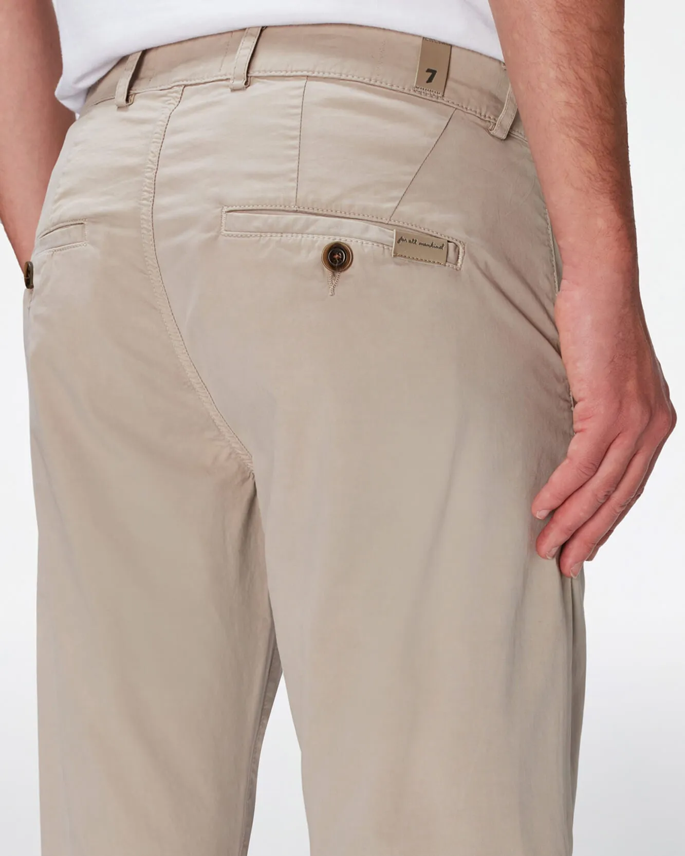 Airweft Twill Adrien Chino in Sesame sold by 7 For All Mankind product image thumbnail 3