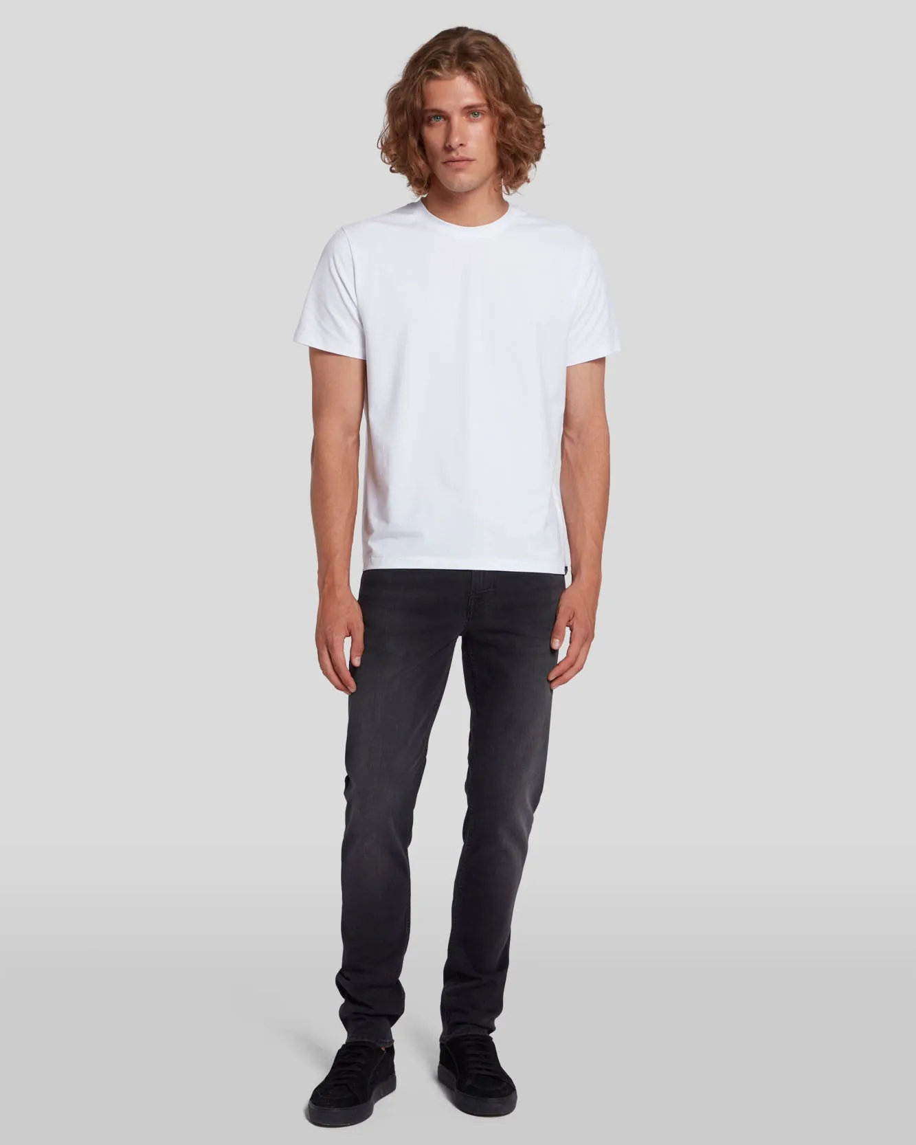 Luxe Performance Tee in White sold by 7 For All Mankind product image thumbnail 3