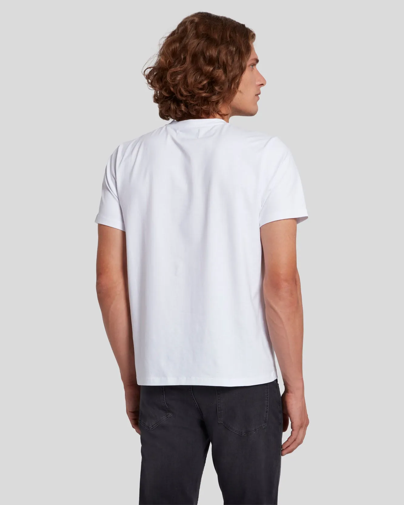 Luxe Performance Tee in White sold by 7 For All Mankind product image thumbnail 4