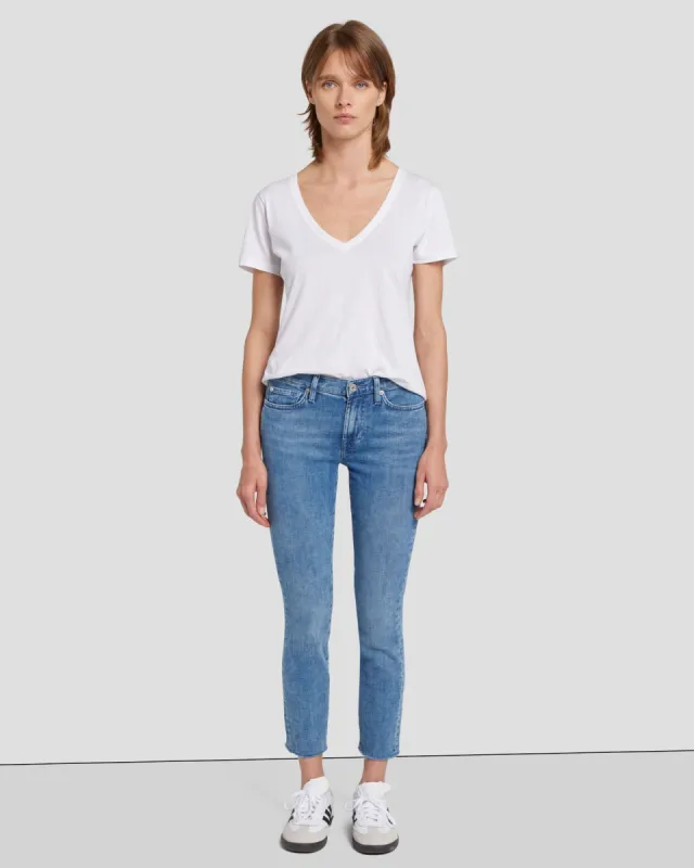 Left Hand Roxanne Ankle in Vive sold by 7 For All Mankind