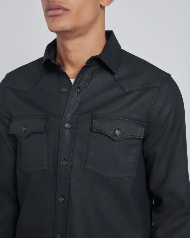 Coated Shirt in Black sold by 7 For All Mankind