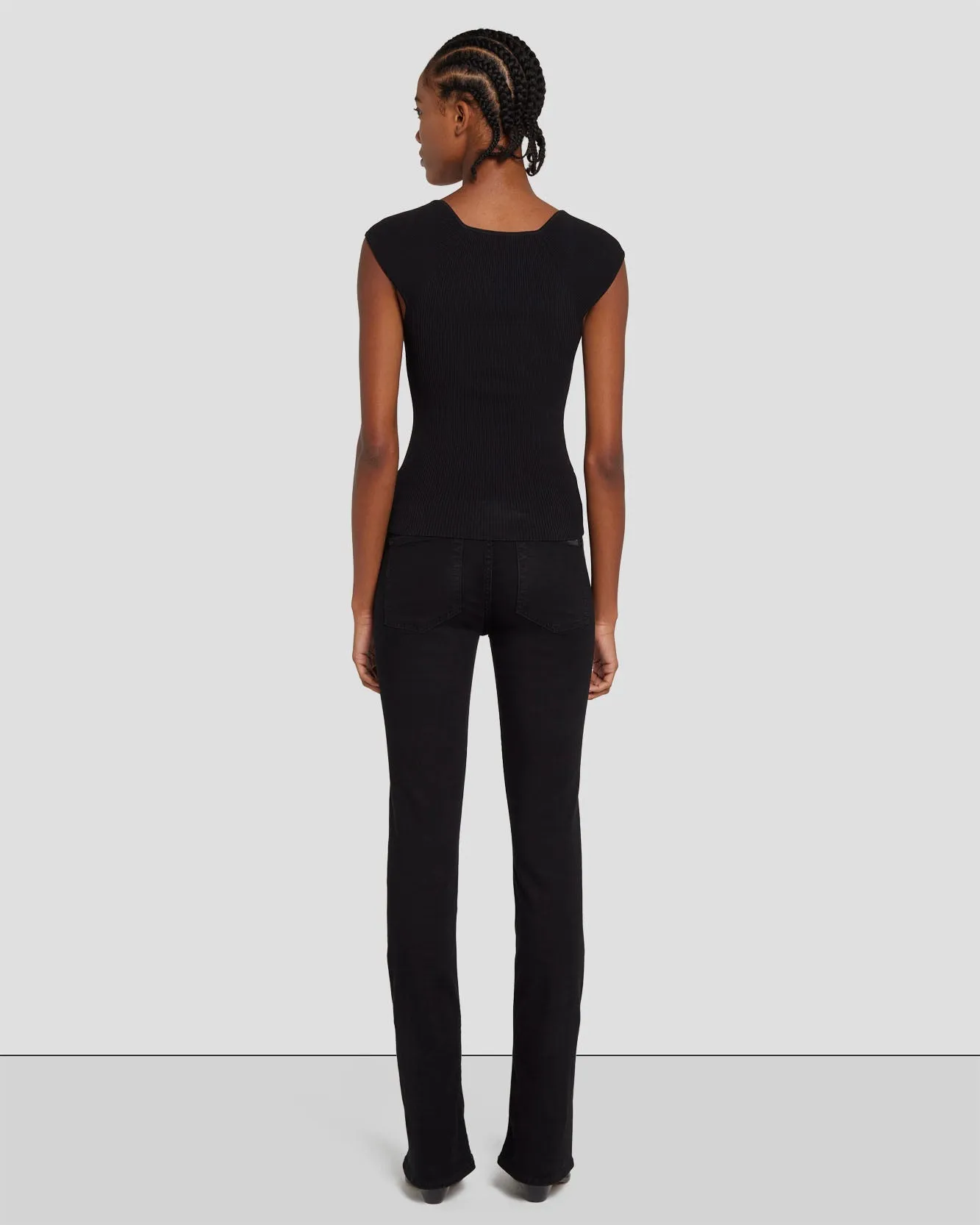 Sweetheart Rib Top in Black sold by 7 For All Mankind product image thumbnail 5