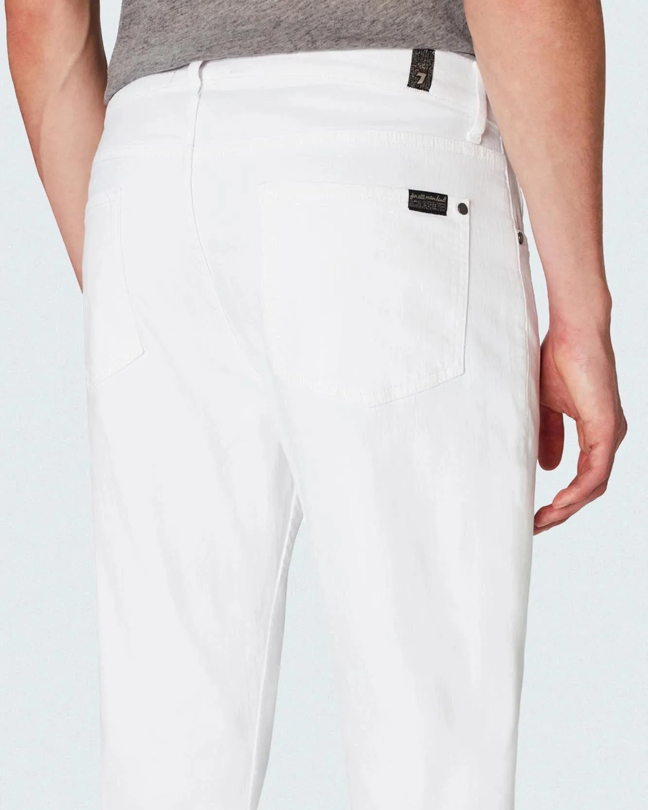 Luxe Performance Slimmy Tapered in White sold by 7 For All Mankind product image thumbnail 3