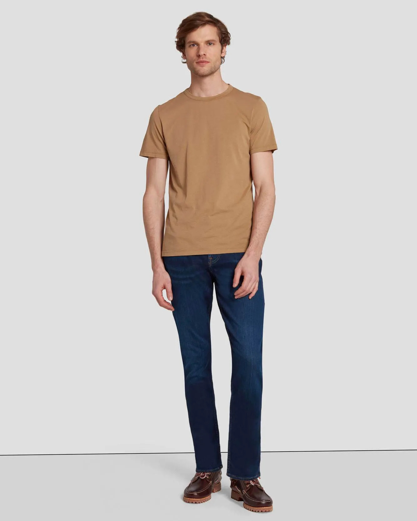 Featherweight Cotton Tee in River Bed sold by 7 For All Mankind product image thumbnail 3