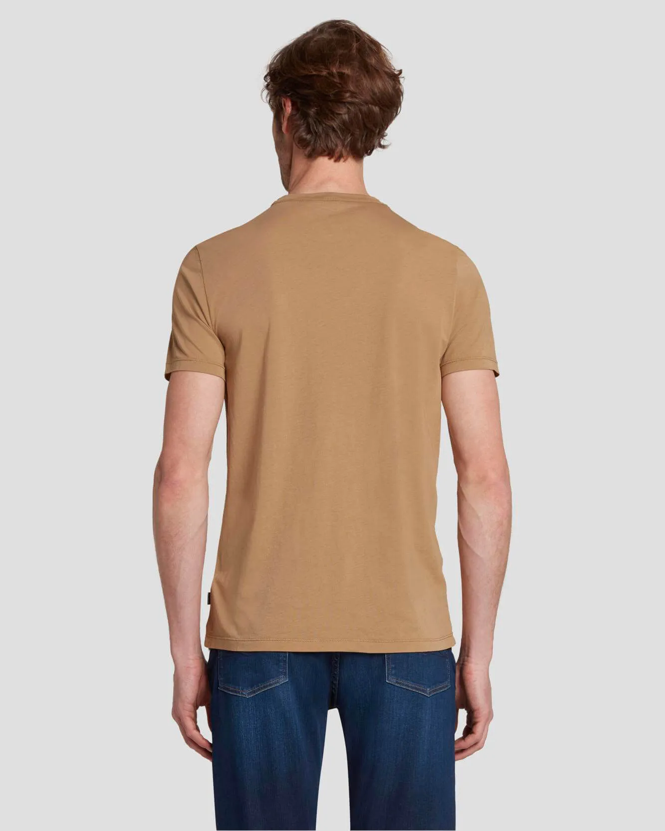 Featherweight Cotton Tee in River Bed sold by 7 For All Mankind product image thumbnail 4