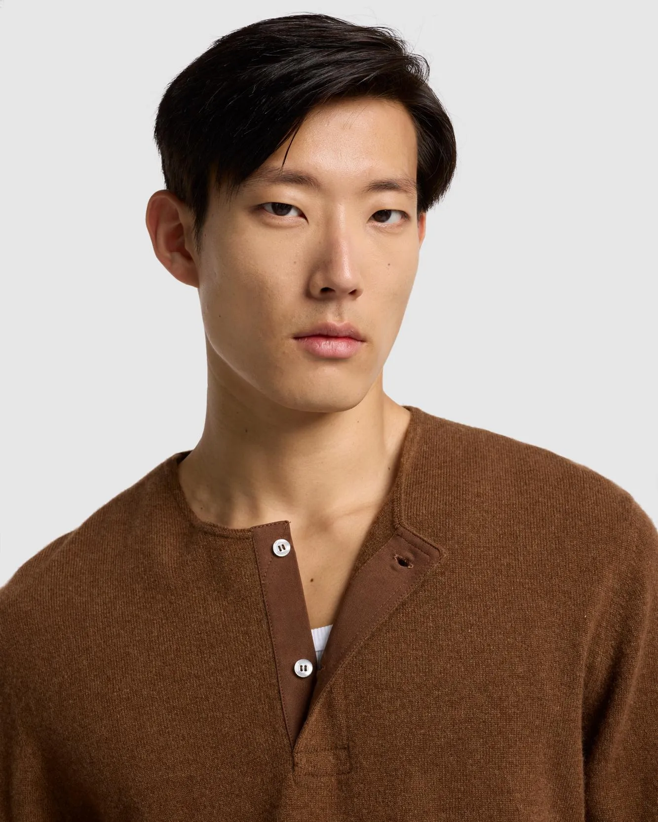 Cashmere Henley Sweater in Nutshell sold by 7 For All Mankind product image thumbnail 3