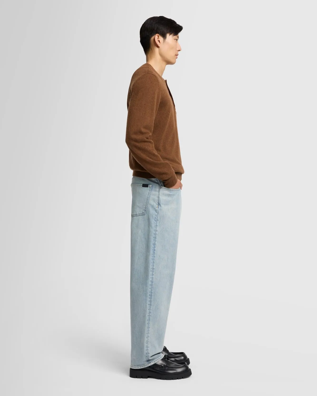 Cashmere Henley Sweater in Nutshell sold by 7 For All Mankind product image thumbnail 5