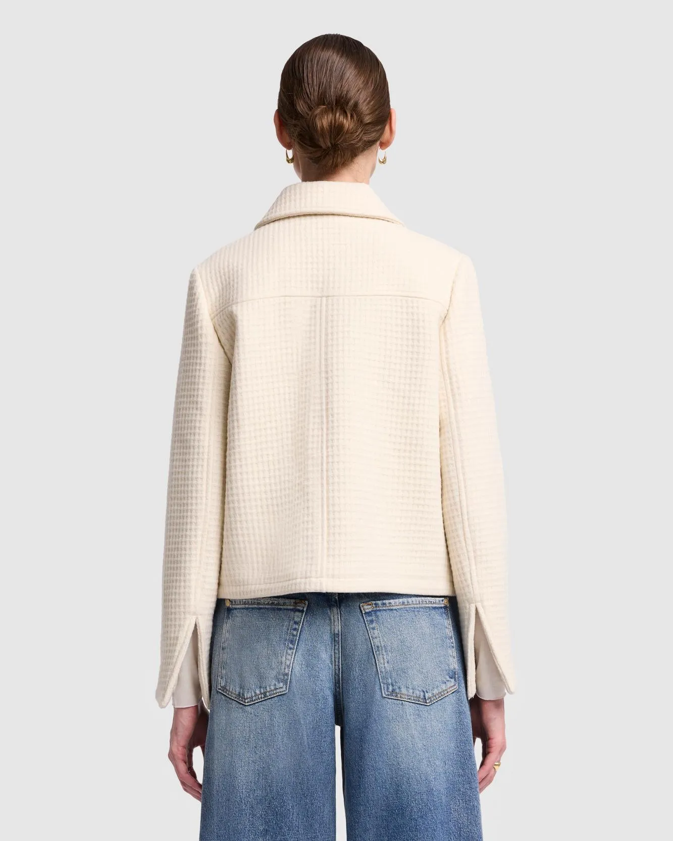 Cashmere Boucle Jacket in Milk sold by 7 For All Mankind product image thumbnail 4