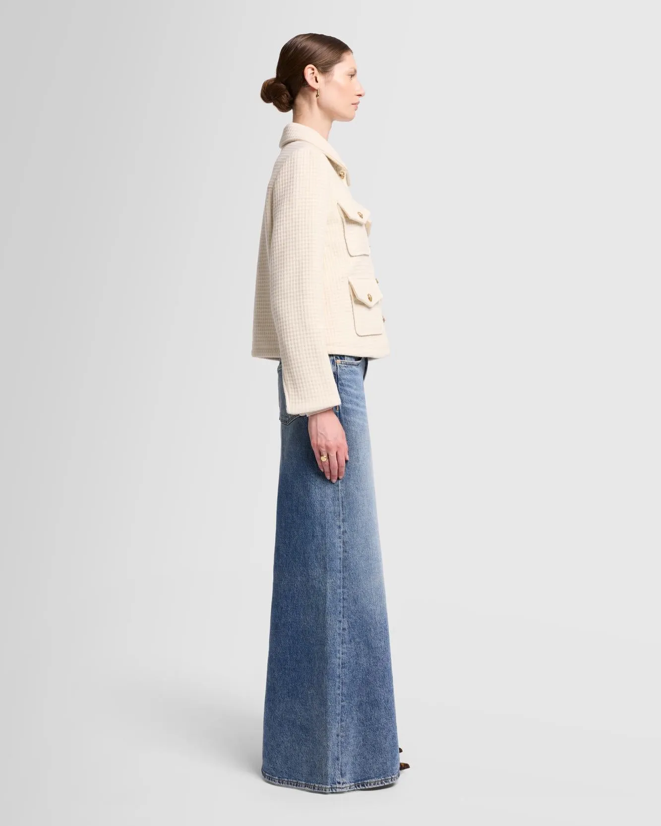 Cashmere Boucle Jacket in Milk sold by 7 For All Mankind product image thumbnail 5