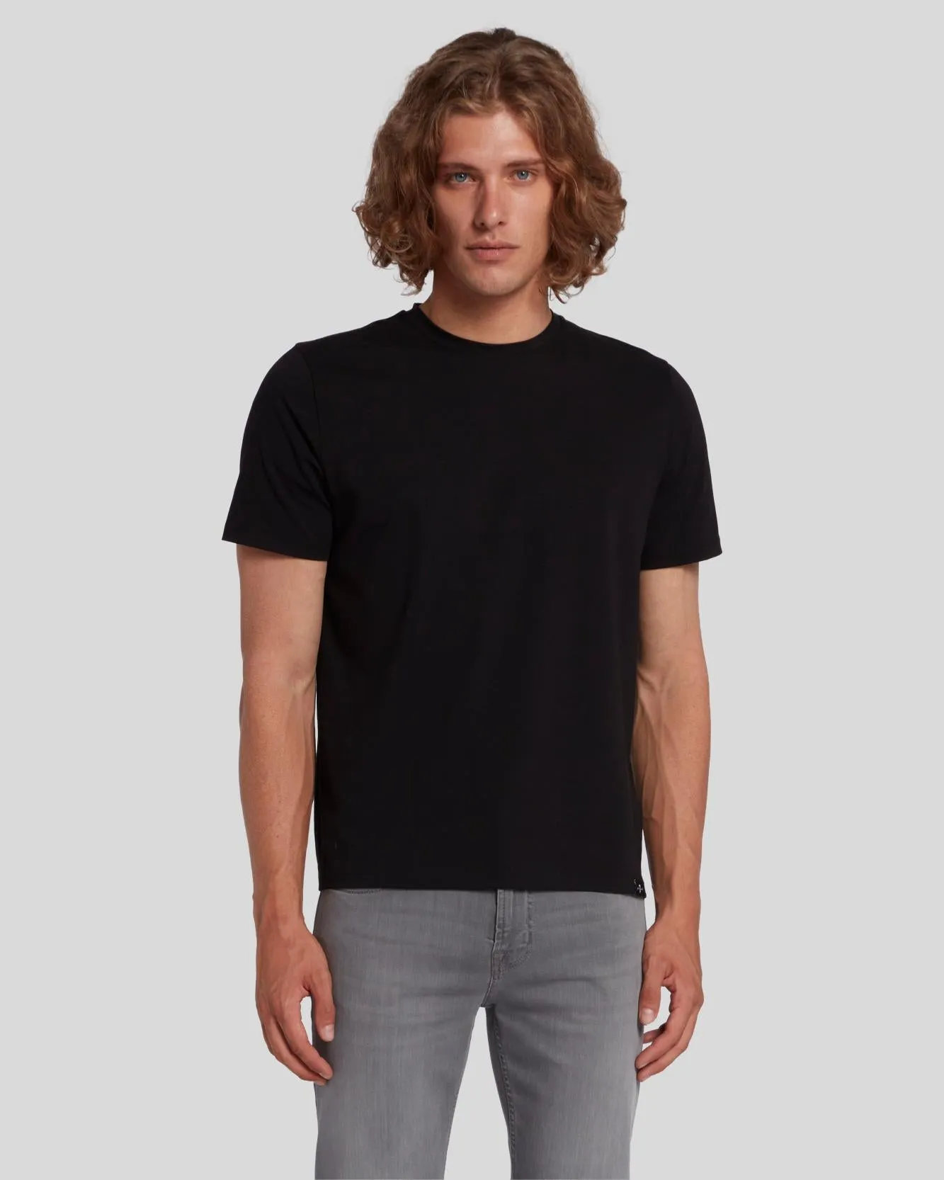 Luxe Performance Tee in Black sold by 7 For All Mankind