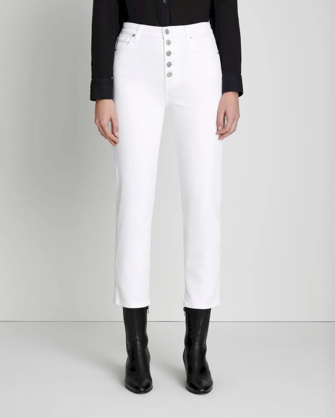 Luxe Vintage High Waist Cropped Straight in Soleil sold by 7 For All Mankind product image thumbnail 2