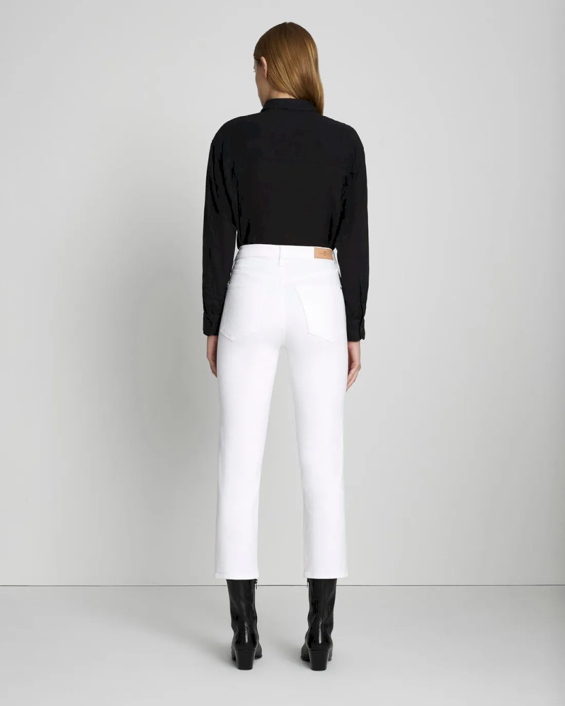 Luxe Vintage High Waist Cropped Straight in Soleil sold by 7 For All Mankind product image thumbnail 4
