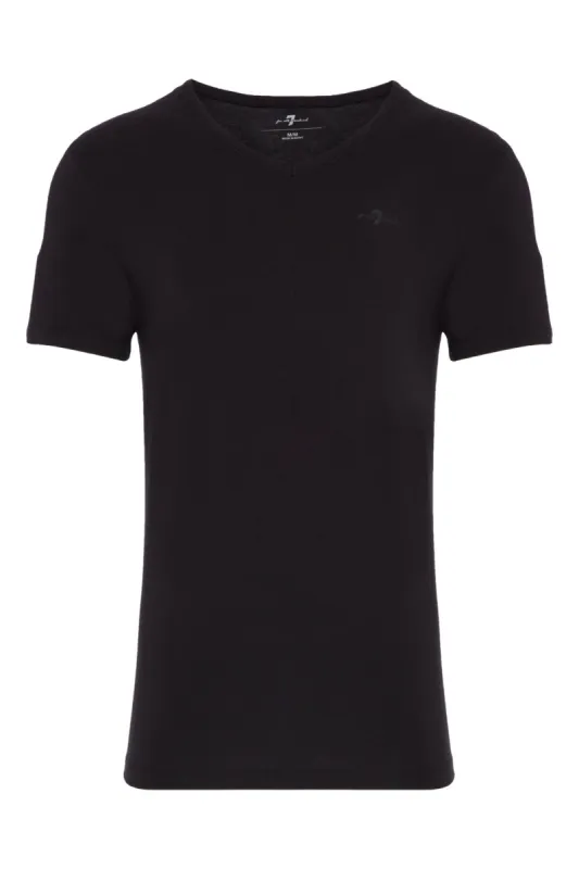 V-Neck Tee 2 Pack in Black sold by 7 For All Mankind