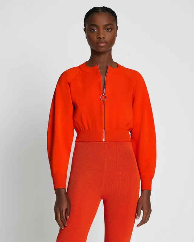 Cropped Ribbed Bomber in Koi sold by 7 For All Mankind