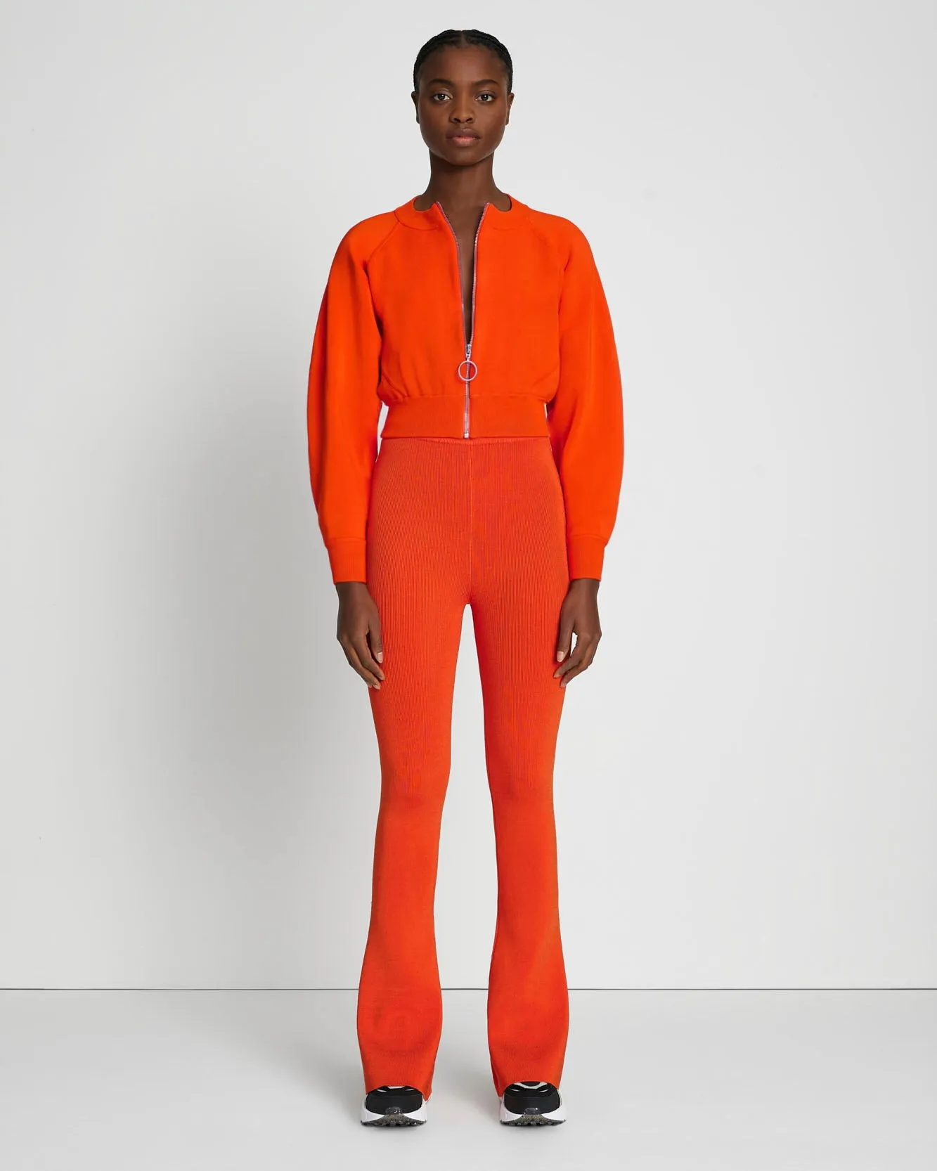 Cropped Ribbed Bomber in Koi sold by 7 For All Mankind product image thumbnail 2