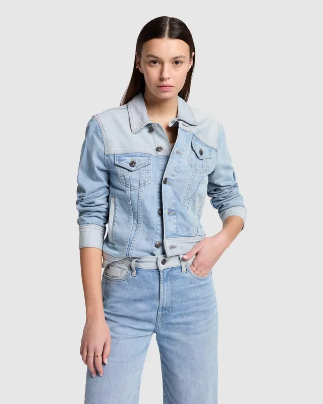 Classic Trucker Jacket in Retreat sold by 7 For All Mankind