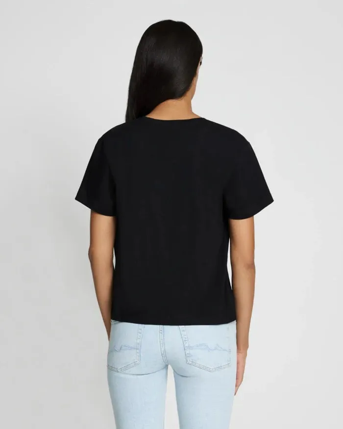 Scoop Neck Tee in Black sold by 7 For All Mankind product image thumbnail 3