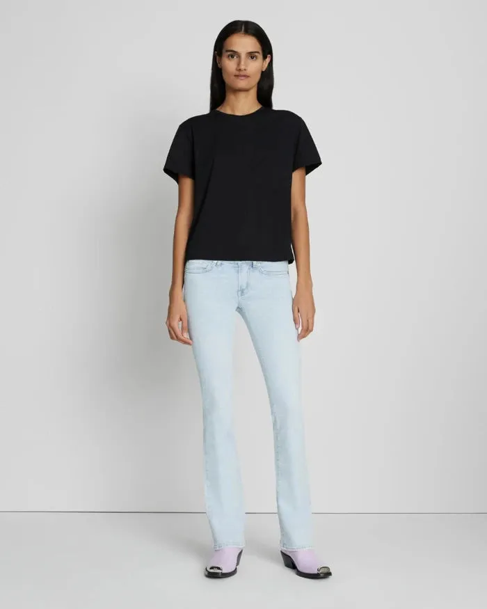 Scoop Neck Tee in Black sold by 7 For All Mankind
