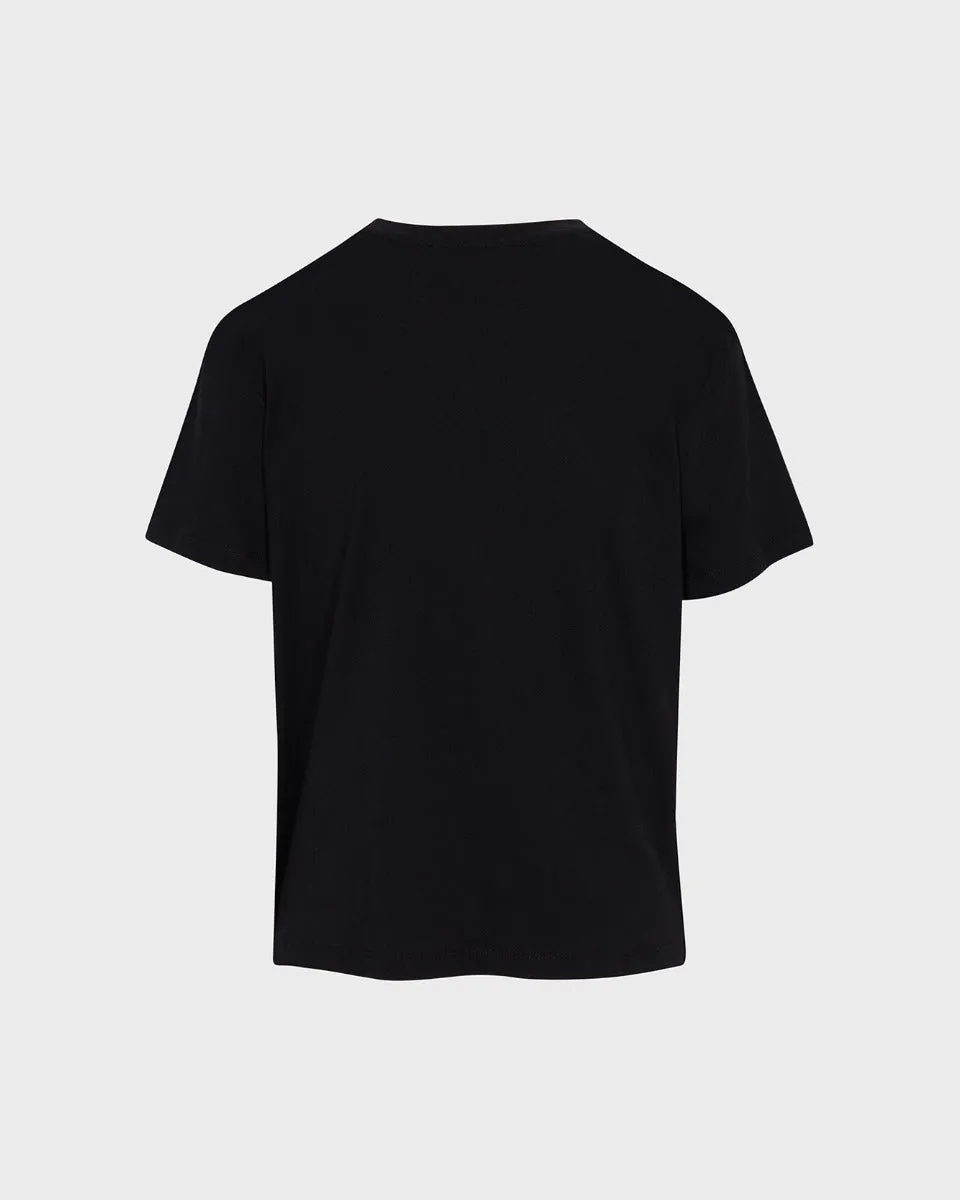 Scoop Neck Tee in Black sold by 7 For All Mankind product image thumbnail 4