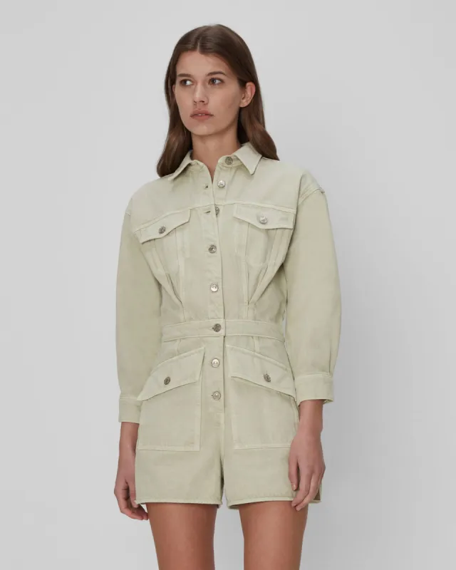 Surplus Romper In Olive sold by 7 For All Mankind