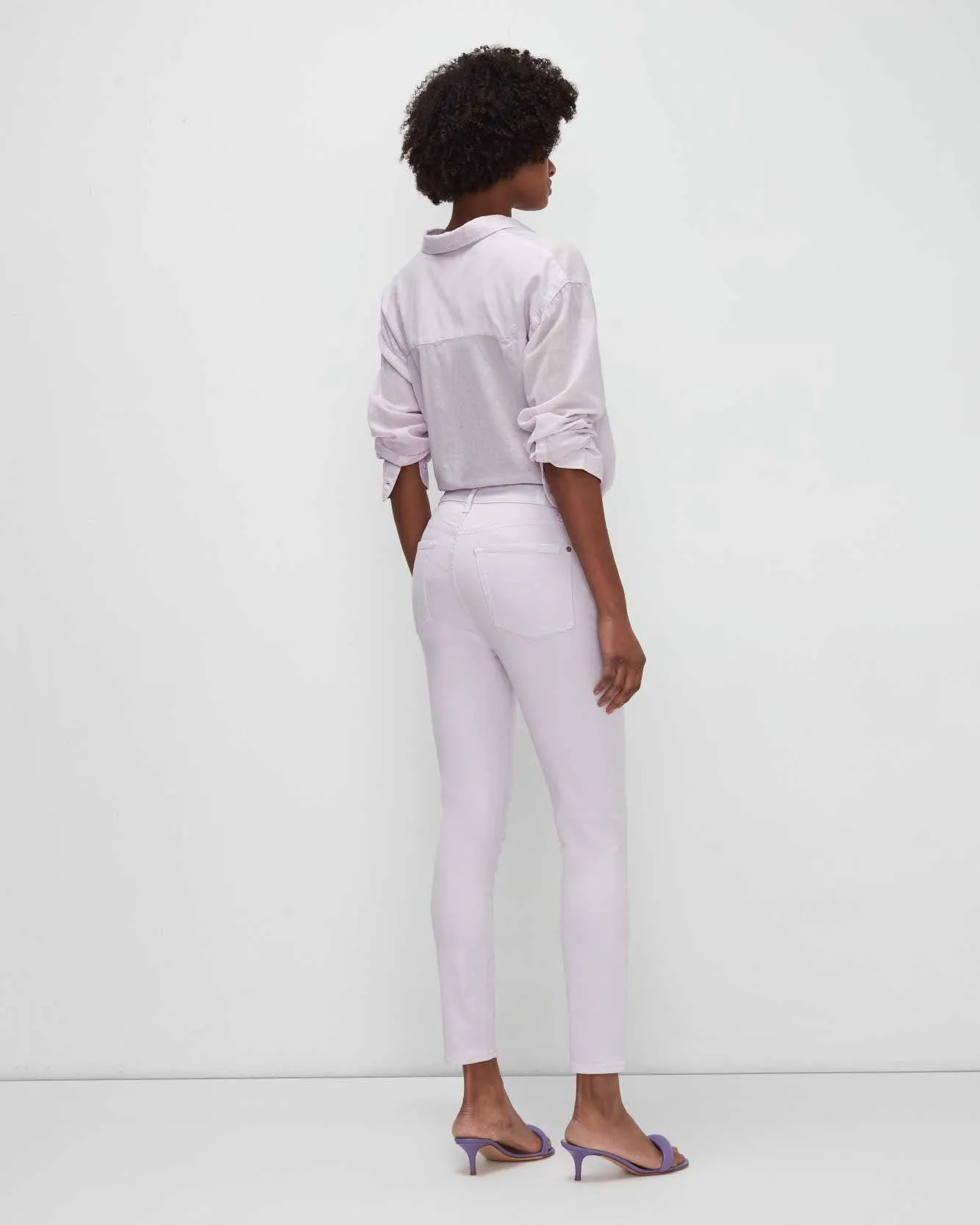 High Waist Ankle Skinny In Lilac sold by 7 For All Mankind product image thumbnail 4
