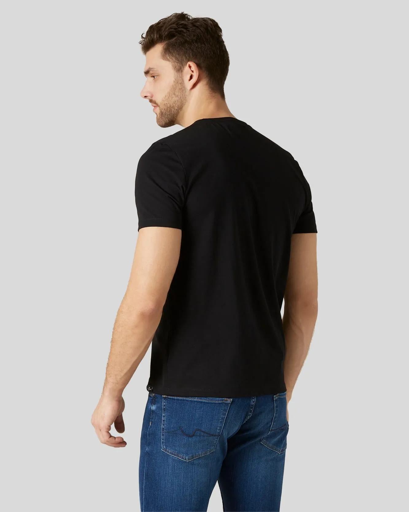 Luxe Performance V-Neck Tee in Black sold by 7 For All Mankind product image thumbnail 4