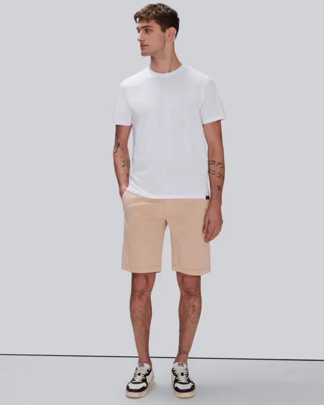 Airweft Twill Chino Short in Tangerine sold by 7 For All Mankind