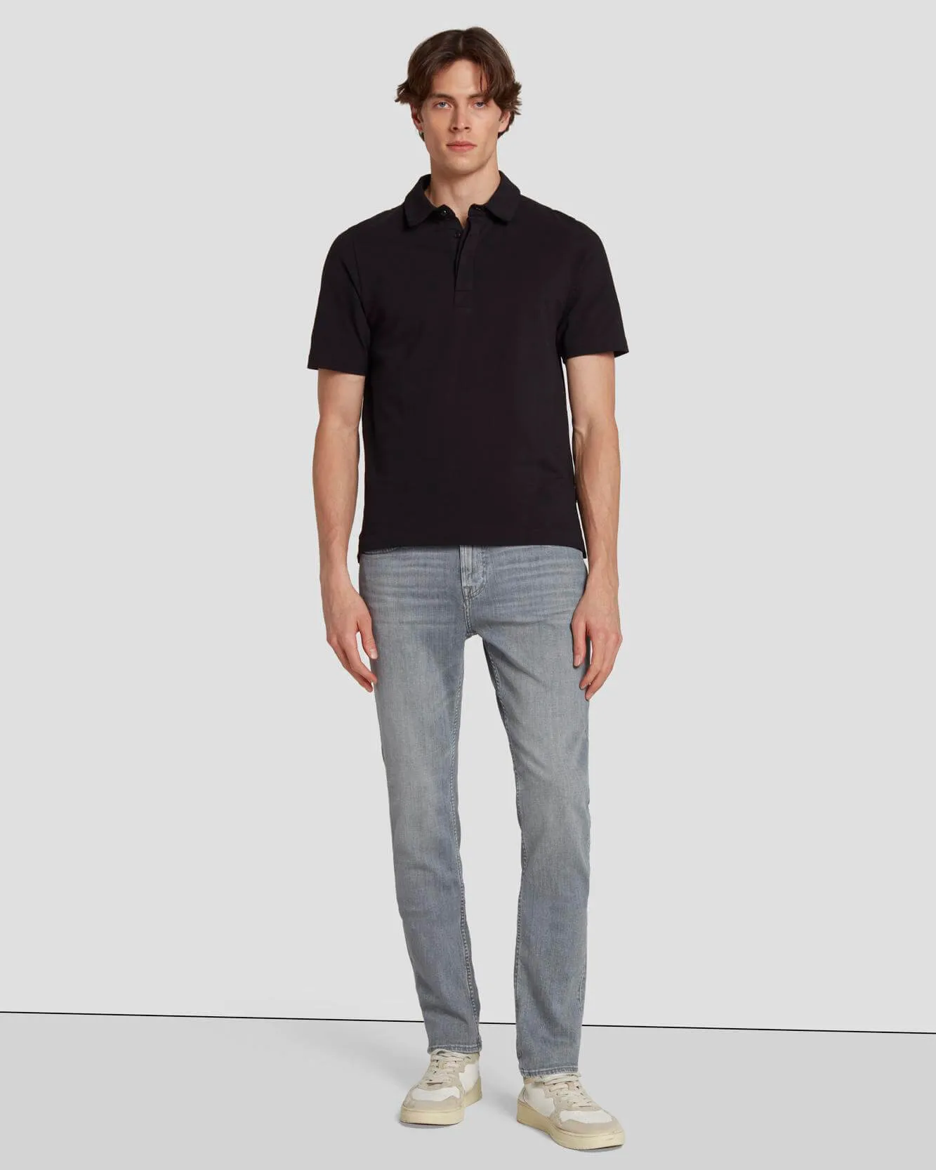 EarthKind Stretch Tek Paxtyn in Labyrinth sold by 7 For All Mankind