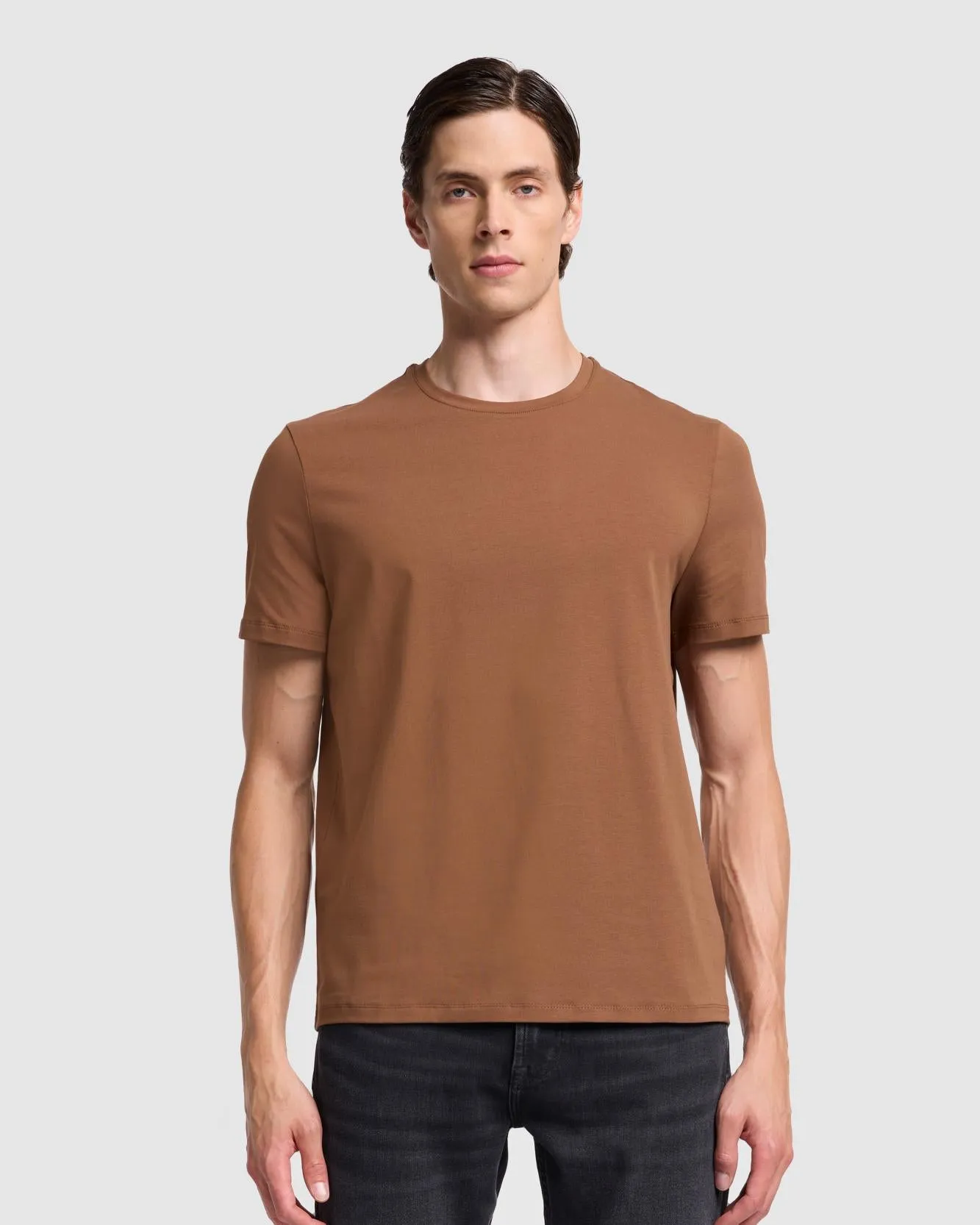 Luxe Performance Tee in Nutshell sold by 7 For All Mankind