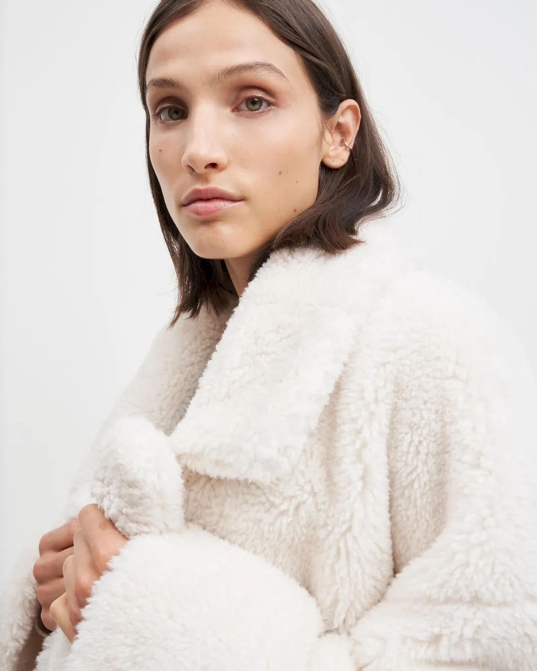 Shearling Cozy Coat In Ivory sold by 7 For All Mankind product image thumbnail 2