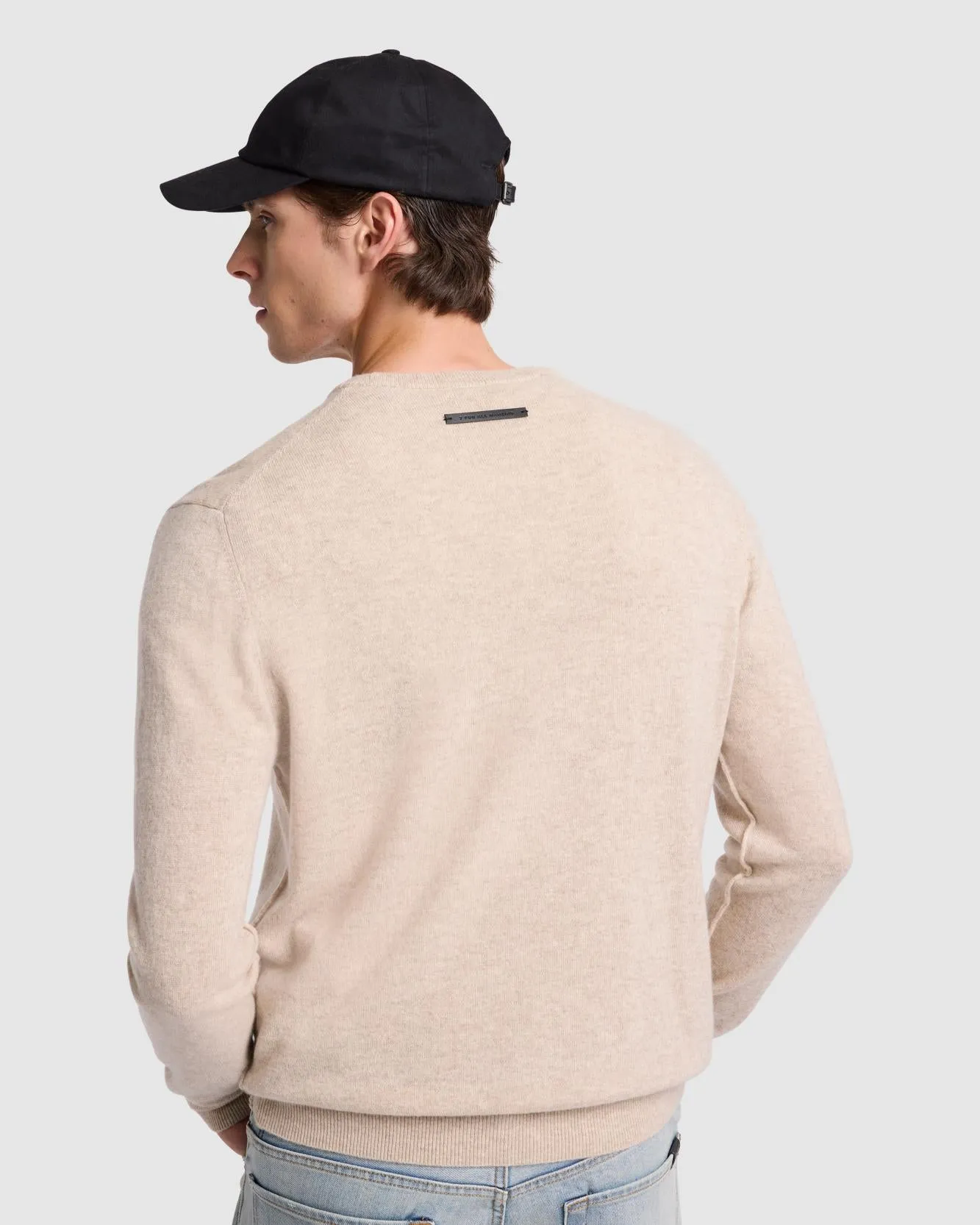 Cashmere Crew in Seashell sold by 7 For All Mankind product image thumbnail 3