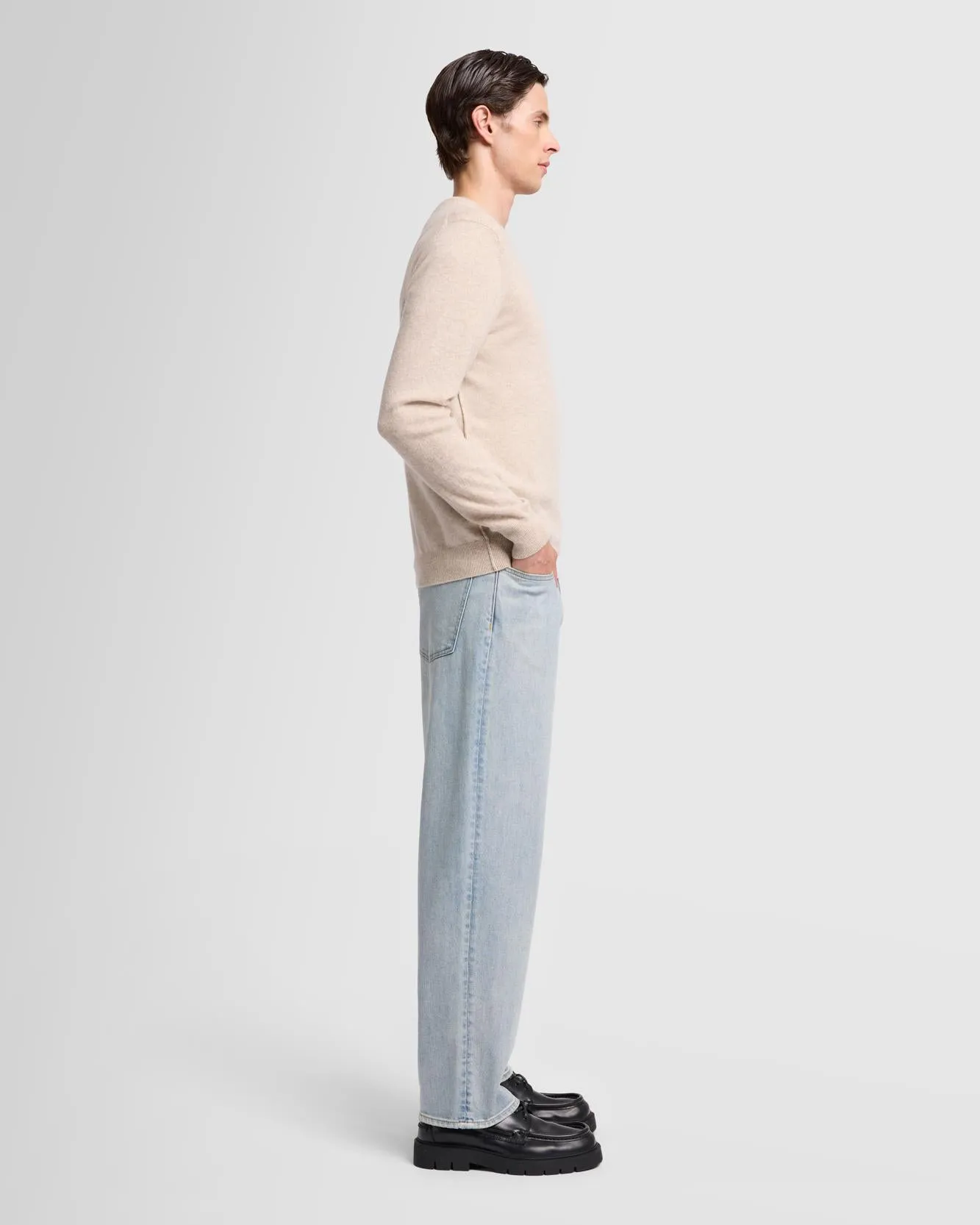 Cashmere Crew in Seashell sold by 7 For All Mankind product image thumbnail 5