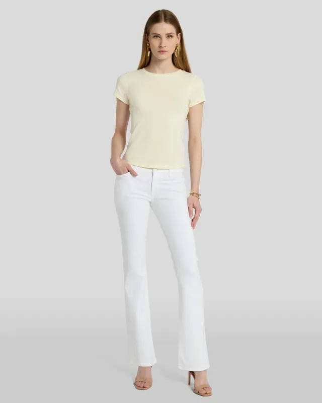 Broken Twill Original Bootcut in White sold by 7 For All Mankind