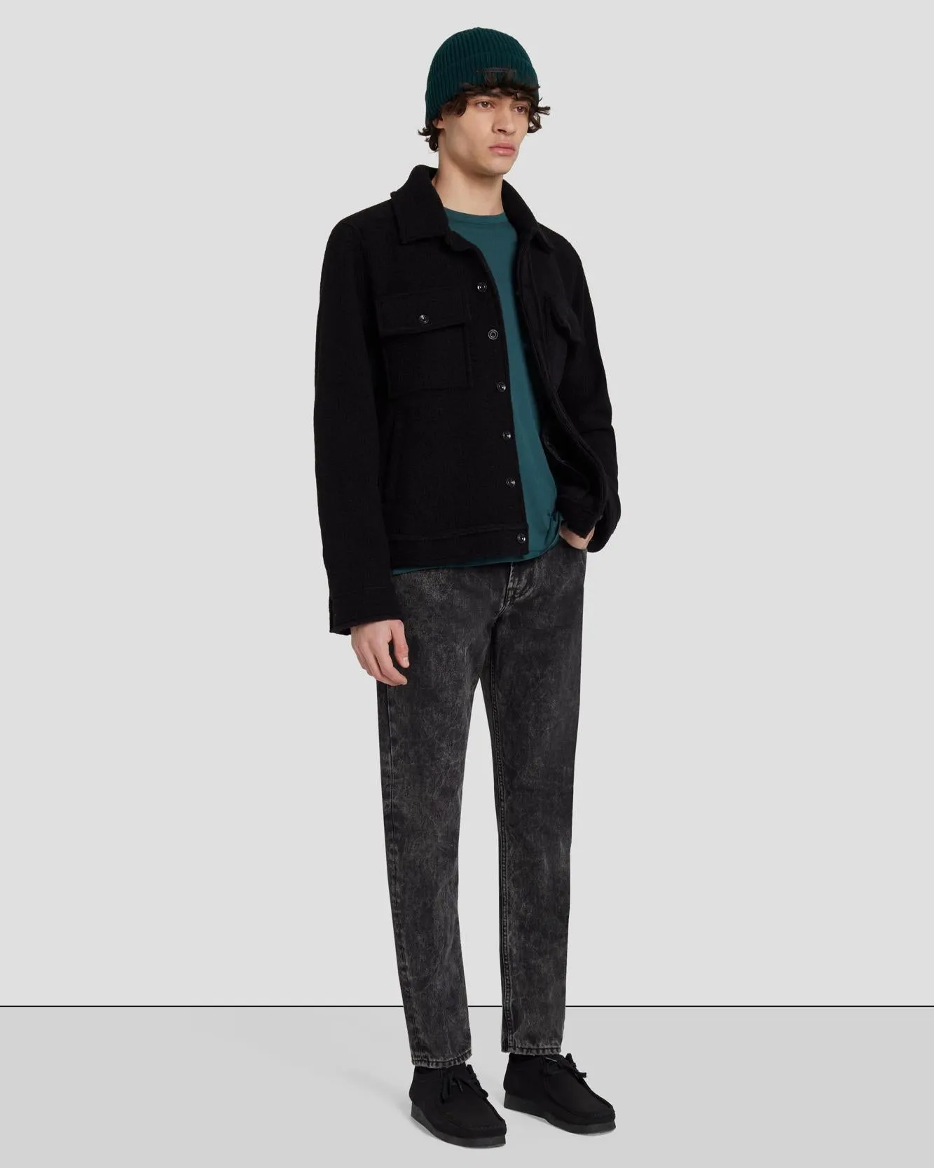 Wool Trucker in Black sold by 7 For All Mankind product image thumbnail 5