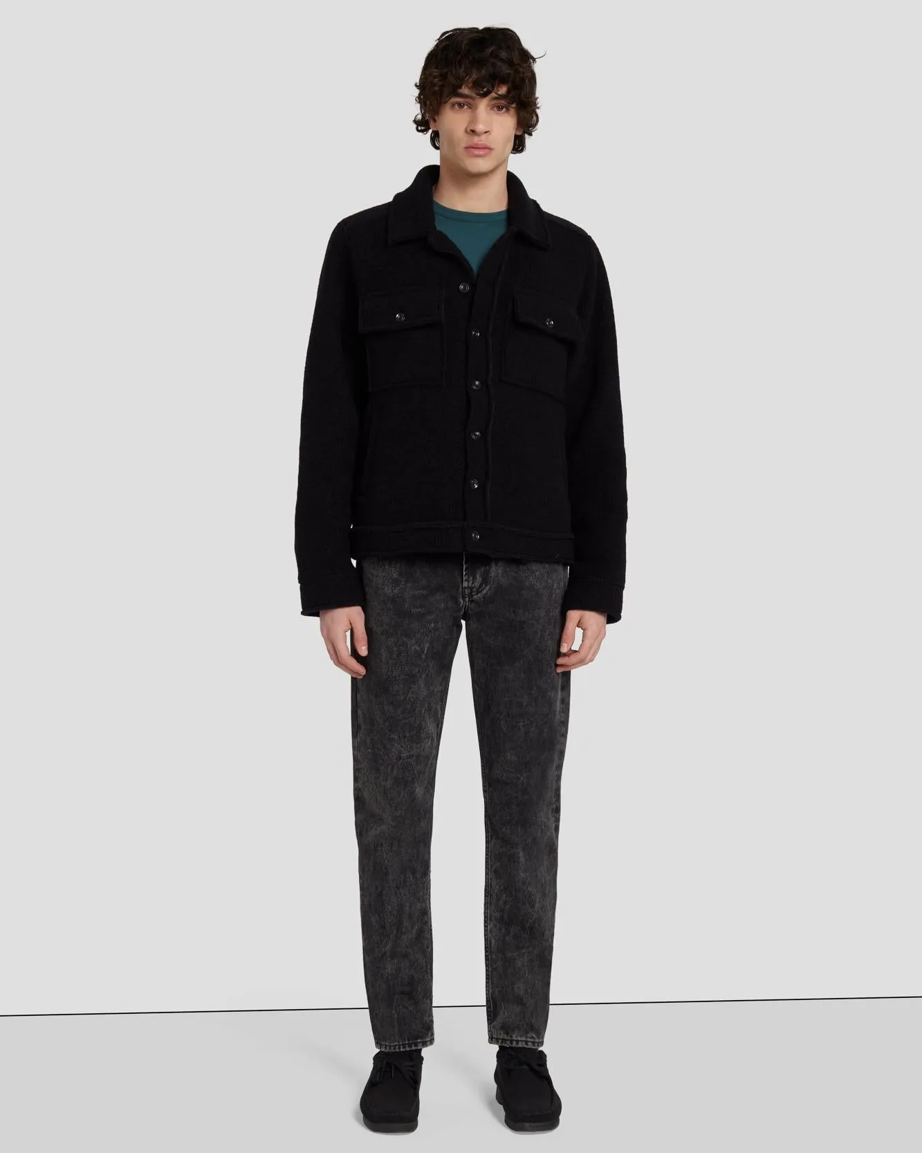 Wool Trucker in Black sold by 7 For All Mankind product image thumbnail 3