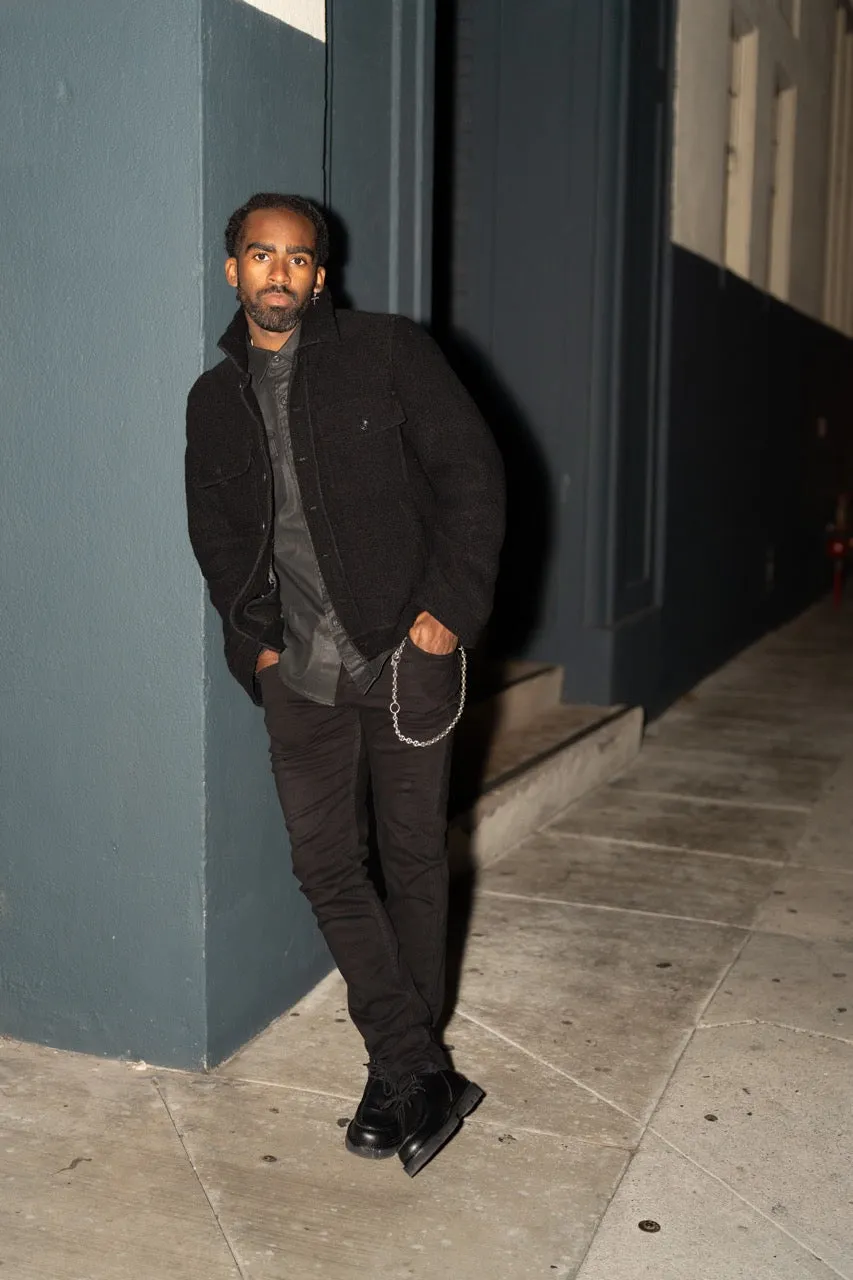 Wool Trucker in Black sold by 7 For All Mankind product image thumbnail 2