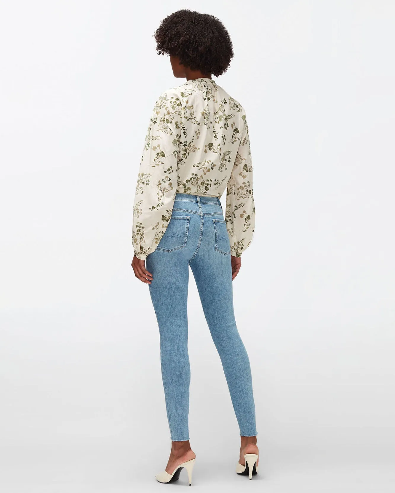 Slim Illusion High Waist Ankle Skinny In Playbook sold by 7 For All Mankind product image thumbnail 3